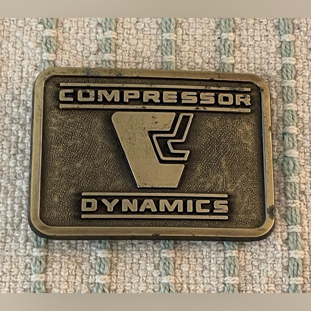 Vintage Belt Buckle - Compressor Dynamice - Collectible